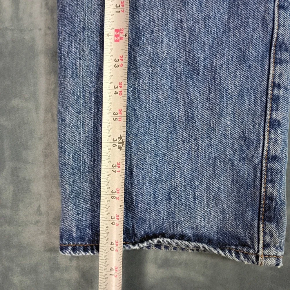 Levis 501 Original Fit Mens Blue Denim Straight Leg Button Fly Jeans 36x30